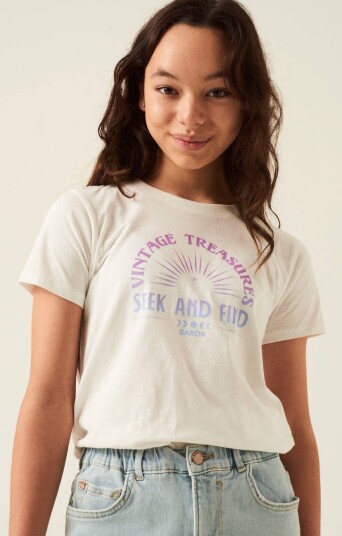 Garcia T skjorte M22601 off white (176 /16 år)