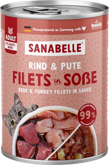 Sanabelle Kjøtt I Saus Oksekjøtt Og Kalkun 24 X 380 G