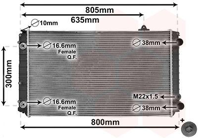 Radiator VAN WEZEL 03002252