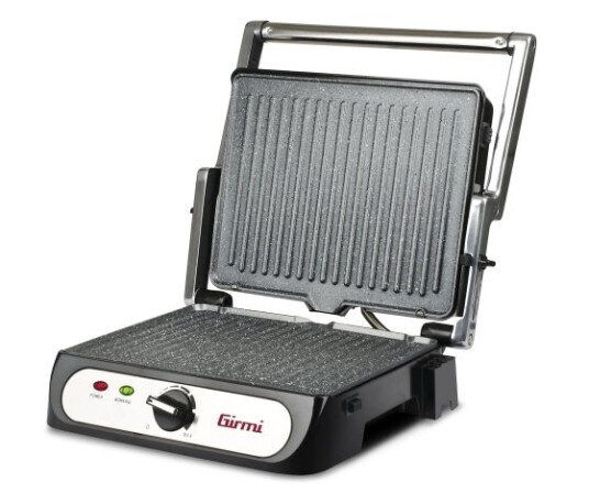 Girmi Bs41 Sort Rustfritt Stål Rektangulær Rotasjon Griddle 293 X 230 Mm