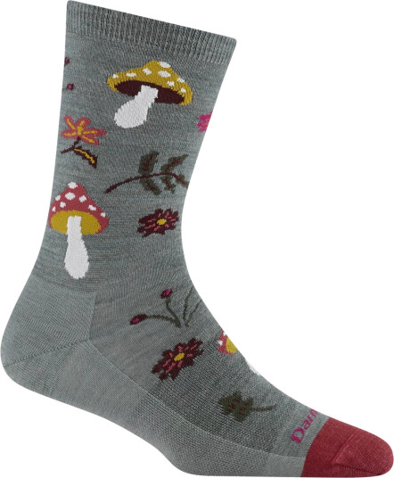 Darn Tough Women’s Shroom Bloom Crew Lightweight Socks Seafoam S