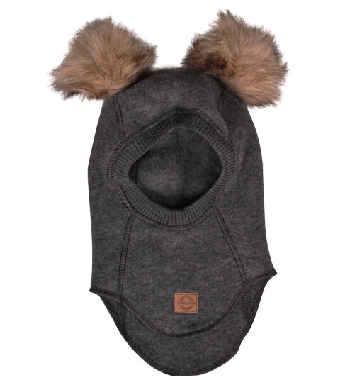Mikk line Balaclava 1 lag Ull Anthracite Melange m. Kvas Mikk line 98/104 Balaclava enkel Grå 98 104
