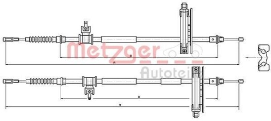 Tautrekk, håndbremse METZGER 10.5359