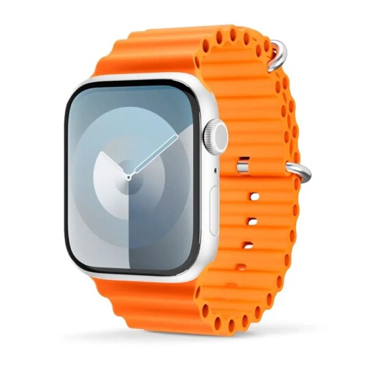 Apple Watch (42/44/SE/45/49mm) Epico Ocean Silikon Rem - Oransje