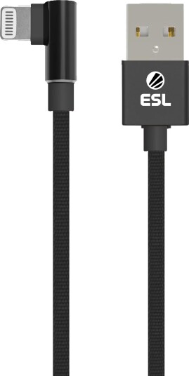ESL Gaming USB til Lightning ladekabel 1 m (sort) ESL Gaming USB til Lightning ladekabel 1 m (sort)
