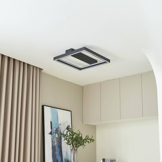 Lucande Tjado LED-taklampe 50cm svart