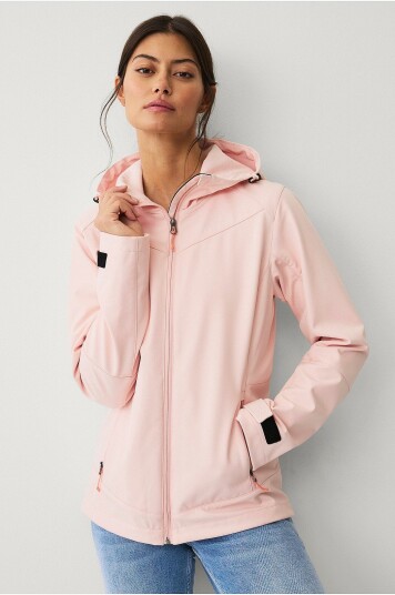 Áhkká Jakke Softshell Jacket With Hood Rosa