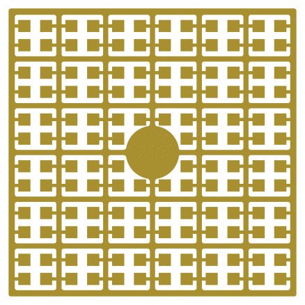 Pixelhobby Midi perler 219 mørk gul 2x2mm 140 piksler