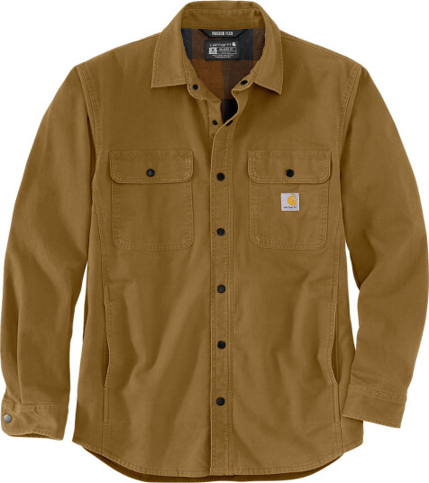 Carhartt Workwear Carhartt M's Canvas Fleece Lined Shirt Jacket Oak Brown Oak Brown XXL Carhartt Workwear Carhartt M's Canvas Fleece Lined Shirt Jacket Oak Brown Oak Brown XXL