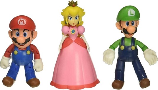 Nintendo Super Mario Figursett Med 10 Cm Figurer Mushroom Kingdom