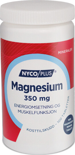 Nycoplus Magnesium 350mg tabletter 100stk Nycoplus Magnesium 350mg tabletter 100stk