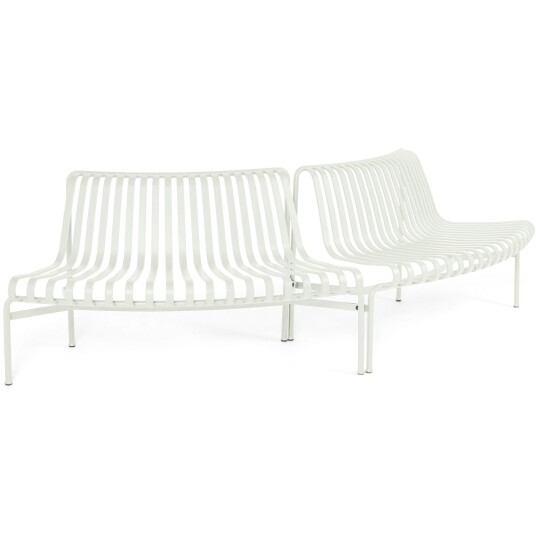Hay Palissade Parkbenk Med Ryggstøtte Startsett out/out Cream White