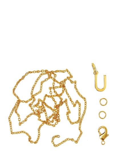 Me & My Box Letter U Gp With O-Ring, Chain And Clasp - Gold - ONE SIZE