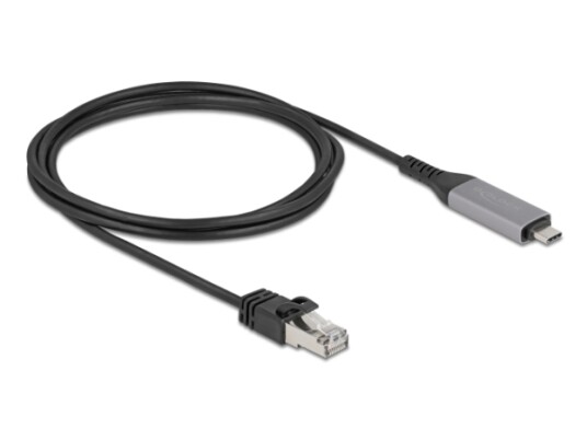 Delock Usb Lan Cable Usb Type C To Rj45 Gigabit Ethernet 2 M Usb Type C Rj 45 2 M Anthracite 60760