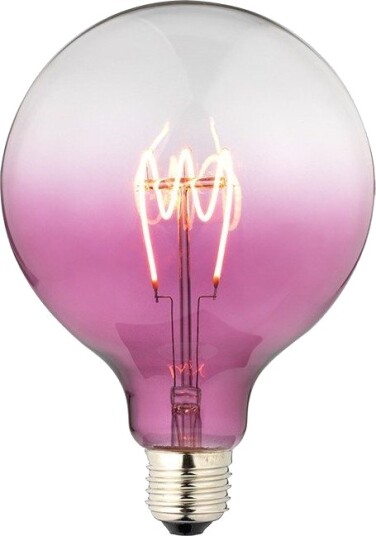 Spl E27 4W dimbar LED filamentpære G125 Flex Globe lilla glass 140lm Dimbar : Dimbar Spl E27 4W dimbar LED filamentpære G125 Flex Globe lilla glass 140lm Dimbar : Dimbar