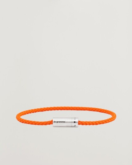 LE GRAMME Nato Cable Brushed Bracelet Orange/Sterling Silver 7g