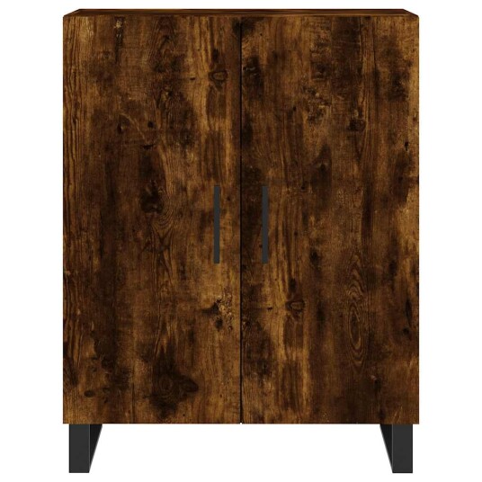 vidaXL Skjenk røkt eik 69,5x34x90 cm konstruert tre