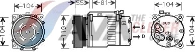 AVA COOLING SYSTEMS VNK270 AC-kompressor