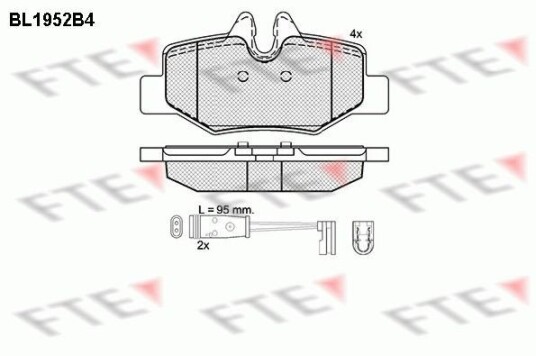Bremseklosser FTE 9010539 Bremseklosser FTE 9010539