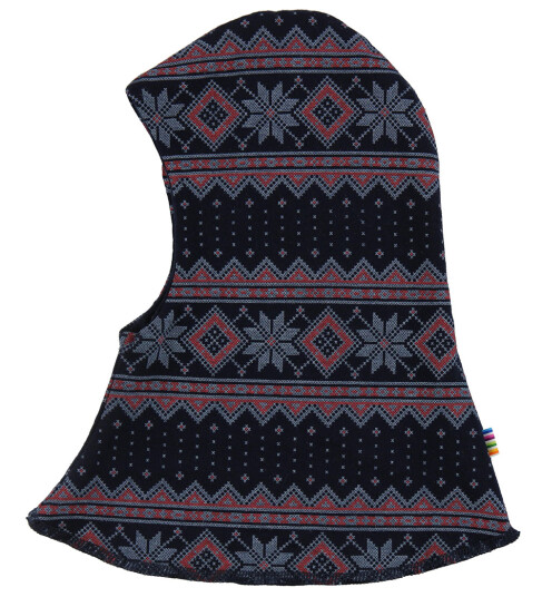 Joha Balaclava 2 lags Ull Svart m. Stjerner 41 cm Balaclava dobbel