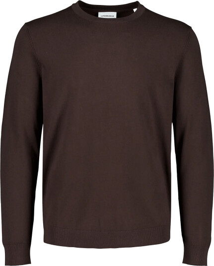Lindbergh Soft Viscose Blend O Neck Knit Brown XL Lindbergh Soft Viscose Blend O Neck Knit Brown XL