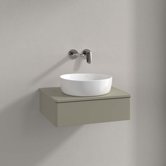 Villeroy & Boch Antao Servantskap med 1 skuff 60x50x19 cm u/lys Steingrå Matt