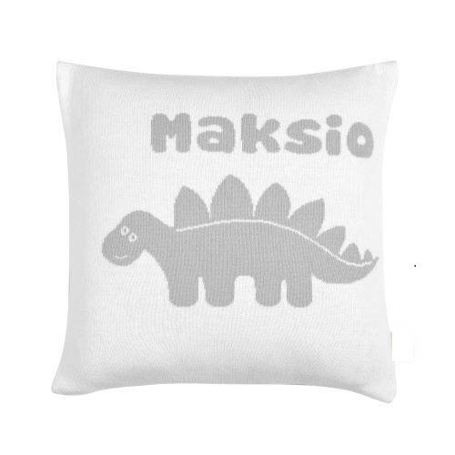 Økologisk bomullsputetrekk med navn. STEGOSAURUS