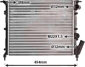 VAN WEZEL 43002132 Radiator, motorkjøling
