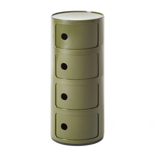 Kartell Componibili Classic Oppbevaring Blank finish med 4 Rom Grønn Kartell Componibili Classic Oppbevaring Blank finish med 4 Rom Grønn