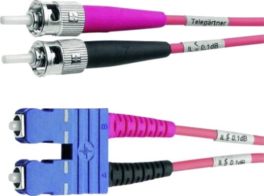 Telegärtner Fiberoptisk Tilkoblingskabel [1X St Kontakt 1X Sc Kontakt] 50/125Μ Multimode Om4 3 M Telegärtner L00892a0072