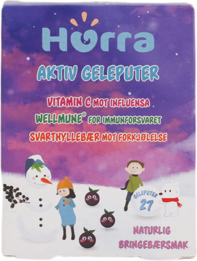 Hurra Aktiv Geleputer, Bringebær, 27 stk.