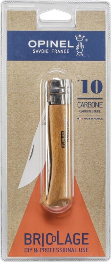 Opinel No. 10 Foldekniv Karbon (10 cm) Tre