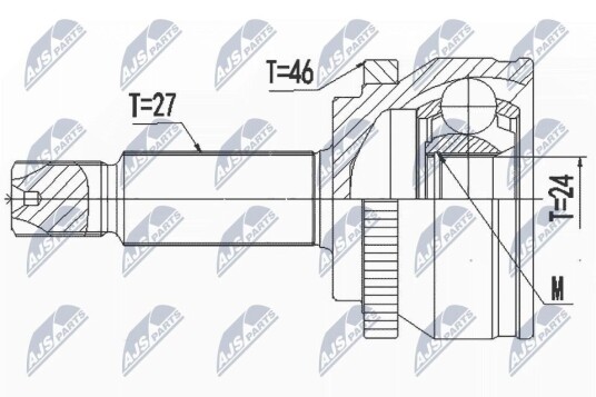 Nty Drivknute drivaksel NTY NPZ HY 557