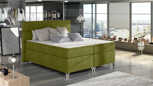 Boxspring Eltap Amadeo - Rivera 36, grønn, 160x200 cm