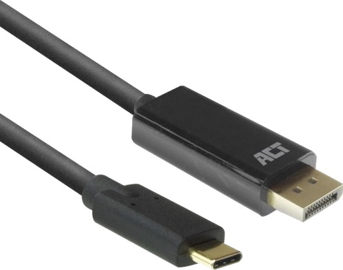 Act Ac7325 Videokabeladapter 2 M Usb Type-C Til Displayport Svart Ac7325