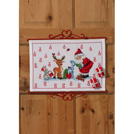 Permin Broderisett julekalender nisse m vannpost 30x50cm