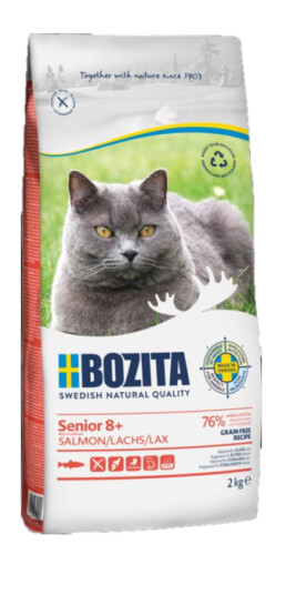 Bozita Senior 8+ Kornfri kattemat med laks 2 kg