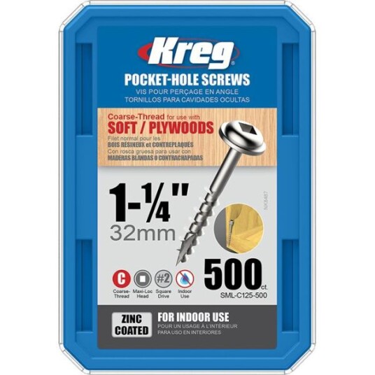 Kreg SML-C125-500 Skrue 32 mm 500-pakning Innfesting
