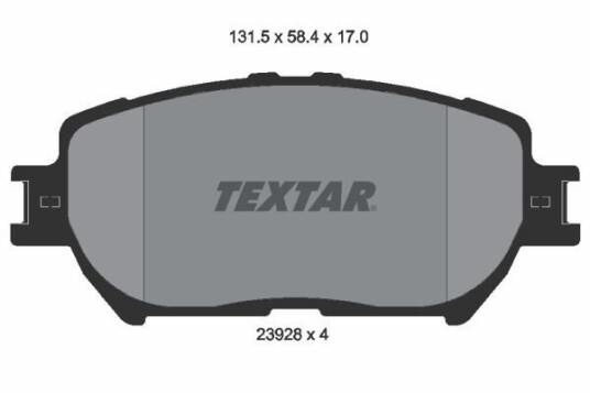 Bremseklosser TEXTAR 2392801 Bremseklosser TEXTAR 2392801