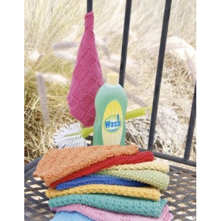 Summer Jolly by DROPS Design Kluter Strikkeoppskrift 21x21 cm