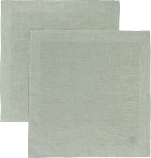 Georg Jensen Damask Plain linservietter 2-pk 45x45 cm lys grønn Georg Jensen Damask Plain linservietter 2-pk 45x45 cm lys grønn