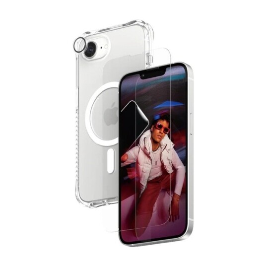 PanzerGlass 3-i-1 Beskyttelsespakke for iPhone 17e/16e - Gjennomsiktig Mobildeksel