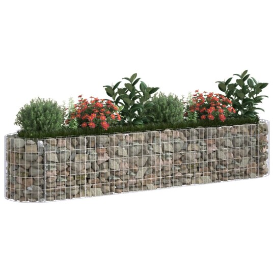 vidaXL Gabion høybed galvanisert jern 260x50x50 cm