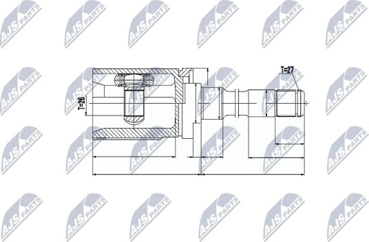 Nty Drivknute drivaksel NTY NPW BM 010