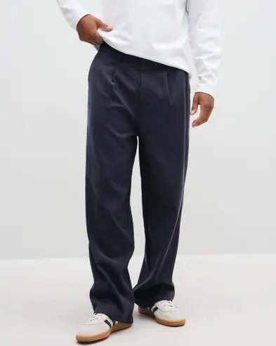 Woodbird Wbrick Nickle Pant Slacks Blå