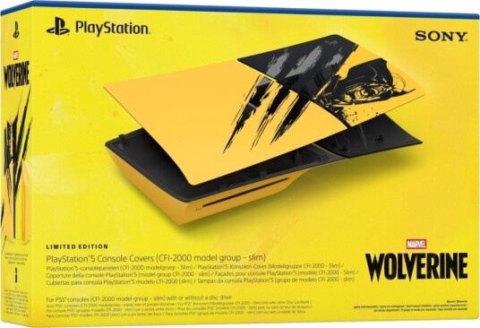 PlayStation 5 Slim Konsolldeksel Wolverine LE Gul