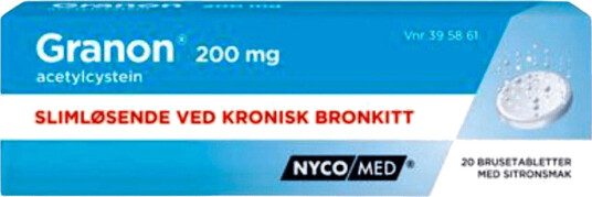 Granon brusetab 200mg 20 STK Granon brusetab 200mg 20 STK