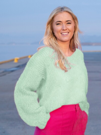AMANDA genser mintgrønn AMANDA genser mintgrønn