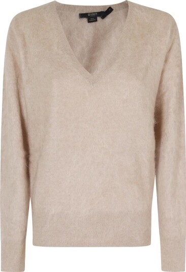 Seventy Dame Strikkevarer Beige S,