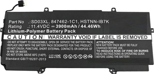Coreparts Batteri Til Bærbar Pc Litiumpolymer 3900 Mah 44.5 Wh Svart MBXHP-BA0100